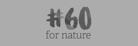 A grey background with #60 for nature written on in grey text
