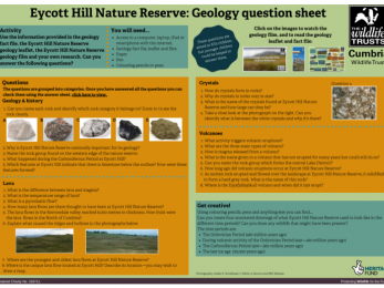 Eycott Hill Nature Reserve - Geology question sheet