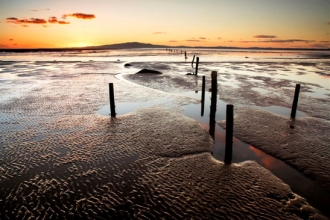 image of Receding tide on the Solway -copyright Fred Bell