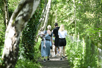 Image of family walking in woodland