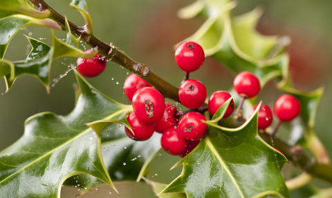 Holly berries and leaves - copyright Ross Hoddinott/2020VISION
