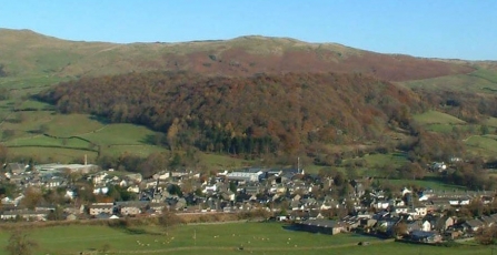Landscape photo of Craggy Wood sat above Staveley village in Cumbria