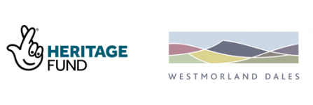 Heritage fund logo and Westmorland Dales logo