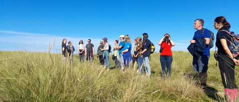 A group of people on a The Bay wellbeing session