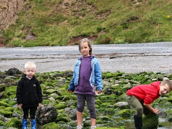 Image of rockpooling at SeaFest 2021 © Cumbria Wildlife Trust