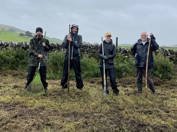 Peaty Volunteer Samantha Kitchen , meadow management 2023