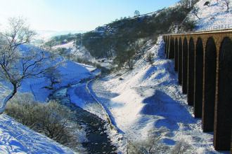 image of Smardale Gill nature reserve in winter snow