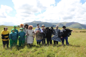 The Edington Centre drama group in costume at Eycott Hill