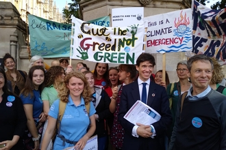 Image of Rory Stewart MP with Imogen Rutter, Eycott Hill Reserve & Training Officer