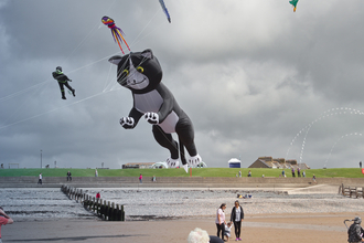 Kites flying at Beached Art, St Bees