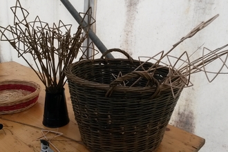 Willow weaving workshop at Eycott Hill Nature Reserve Discovery Day