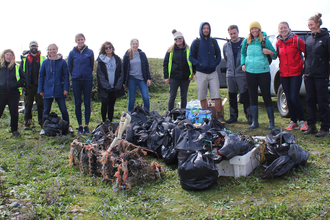 Orsted beach clean at South Walney