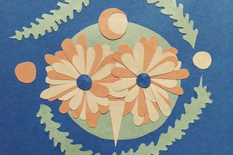 Papercut bird illustration