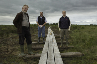 image of volunteers with Drumburgh boardwalk