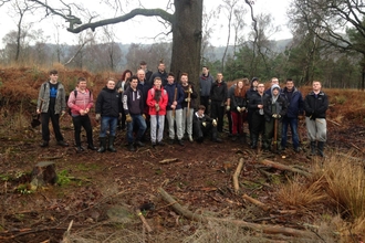 Lancaster and Morecambe college students at Foulshaw Moss 2015