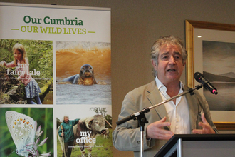 Image of Tony Juniper at Cumbria Wildlife Trust  Uplands Conference February 2020