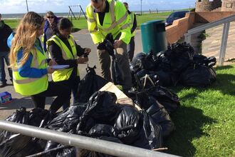 Counting litter 2016 Beach clean Seascale