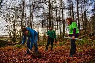 Image of Staveley woodlands with Danni Chalmers Michelle Waller and inov-8