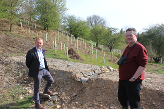 Tim Farron and David Harpley at Birds Park Reservoir