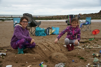 Image of sand sculpture winners at SeaFest 2022 credit Cumbria Wildlife Trust