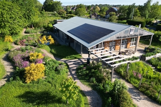 Aerial view of Gosling Sike nature hub and wildlife garden