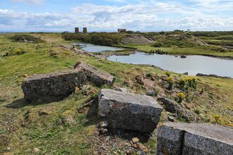 Remains of old salt works at South Walney Nature Reserve c Abi Plowman