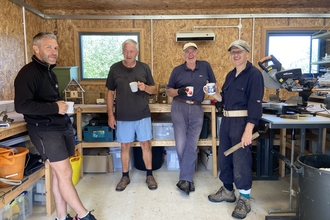 Image of men in Houghton Men's Shed Gosling Sike credit Cumbria Wildlife Trust