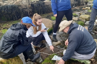 Rocky shore survey volunteers. St Bees 2023