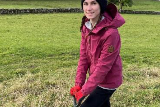 Vicky Slugocki, Volunteer in action, Bowber Head Farm, 2023