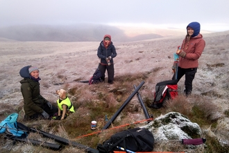 Peaty Volunteer Samantha Kitchen , peatland survey 2023