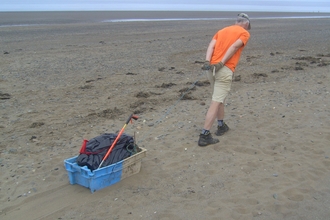 Taking beach spoils back to the car park