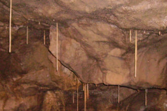 White Scar Cave stalactites