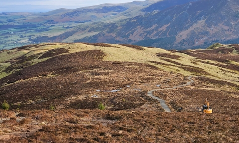 Peatland restoration on Barf.