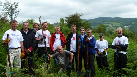 Volunteers at a Barkbooth Lot conservation day