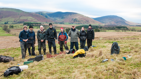 Volunteers at Eycott Hill © Ben Wolstencroft