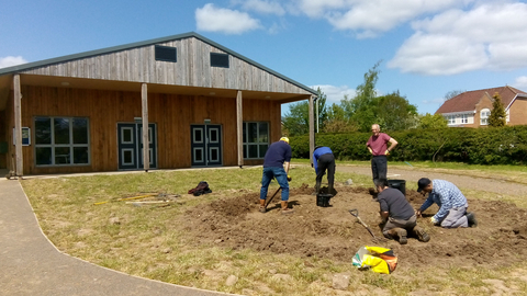 Image of volunteers working at community garden at Gosling Sike