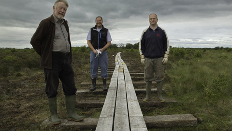 image of volunteers with Drumburgh boardwalk