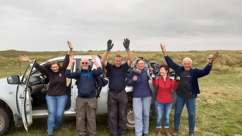 Beach clean volunteers south walney