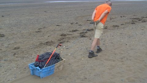 Taking beach spoils back to the car park