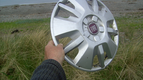 Car wheel cover from a Fiat