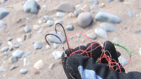 Nasty rusty fish hooks