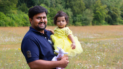 Parent and young child for Nature Tots John Hawkins Surrey Hills Photography