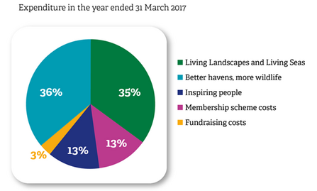 Image of a pie chart Expenditure 2016-2017