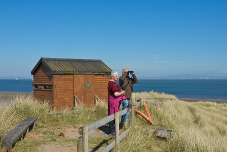 Image of bird watchers at South Walney Nature Reserve