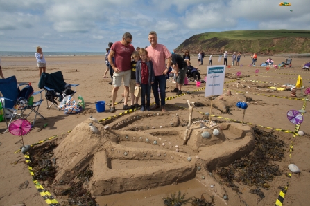 Image of winners of Beached Art sand sculpture competition, 2018