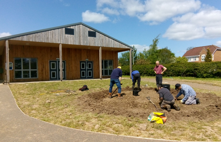 Image of volunteers working at community garden at Gosling Sike