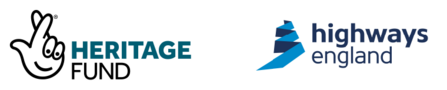 The National Heritage Lottery Fund and Highways England logo