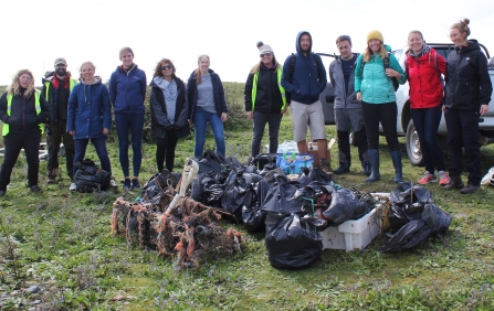 Orsted beach clean at South Walney