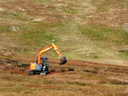 Peatland restoration work at the Shap Fells