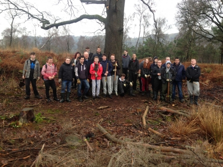 Lancaster and Morecambe college students at Foulshaw Moss 2015